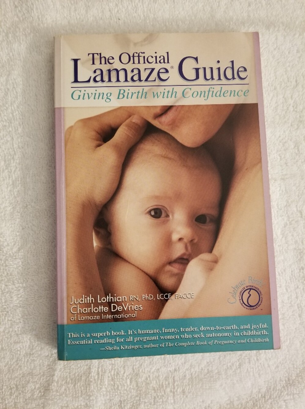 Official Lamaze Childbirth Guide Paperback Book Lothian De Vries